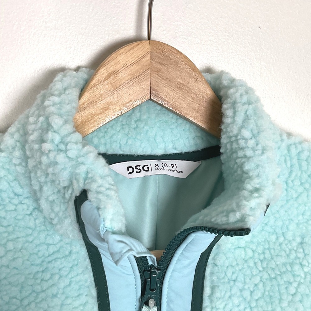 DSG Girls' Cozy Fleece Full Zip‎ Jacket ShoreSide Blue Size S (8-9) - Picture 3 of 8